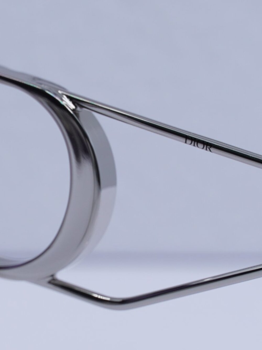Dior 30MONTAIGNE M1U F0A6 Shield Rimless Sunglasses - Silver / Grey - Picture 4 of 12